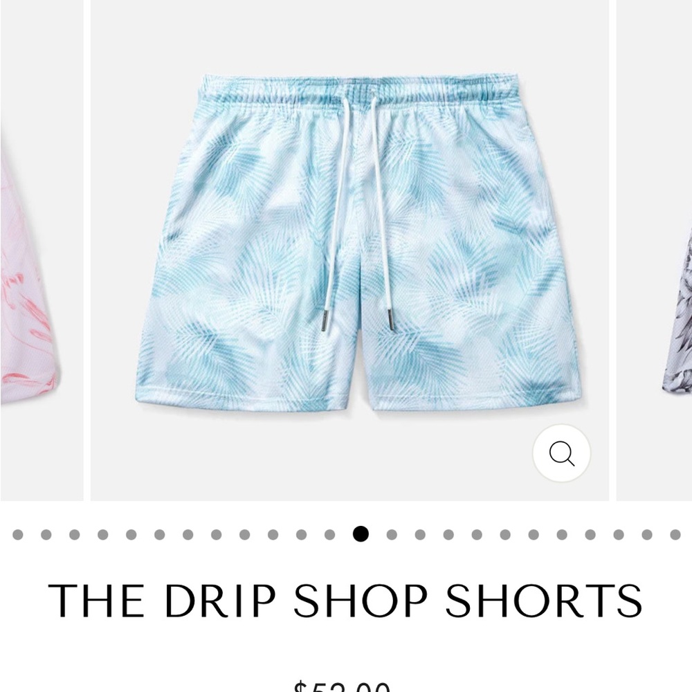 The Drip Shop Boys Medium Blue Palm Leaf Shorts NWOT